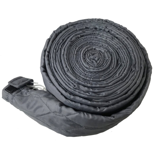 Plastiflex Central Vacuum 30-Foot Quilted & Padded Zipper Hose Sock - Gray