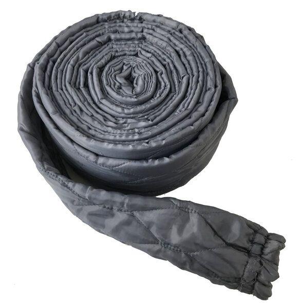 Plastiflex Central Vacuum 30-Foot Quilted & Padded Zipper Hose Sock - Gray