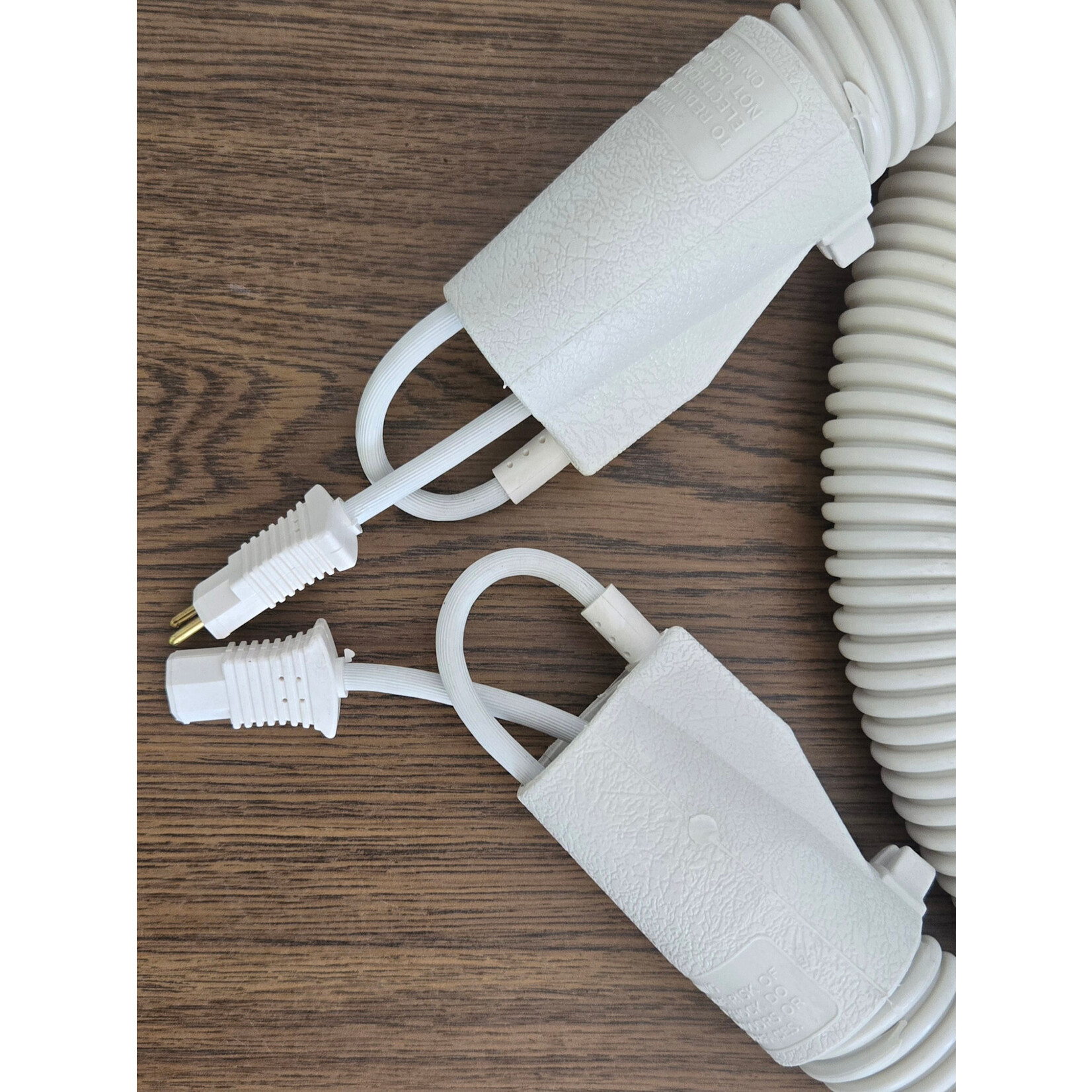 Tri-Star Tristar & Compact 7' Electric Vacuum Hose – White with Pigtails "No Metal Ends"