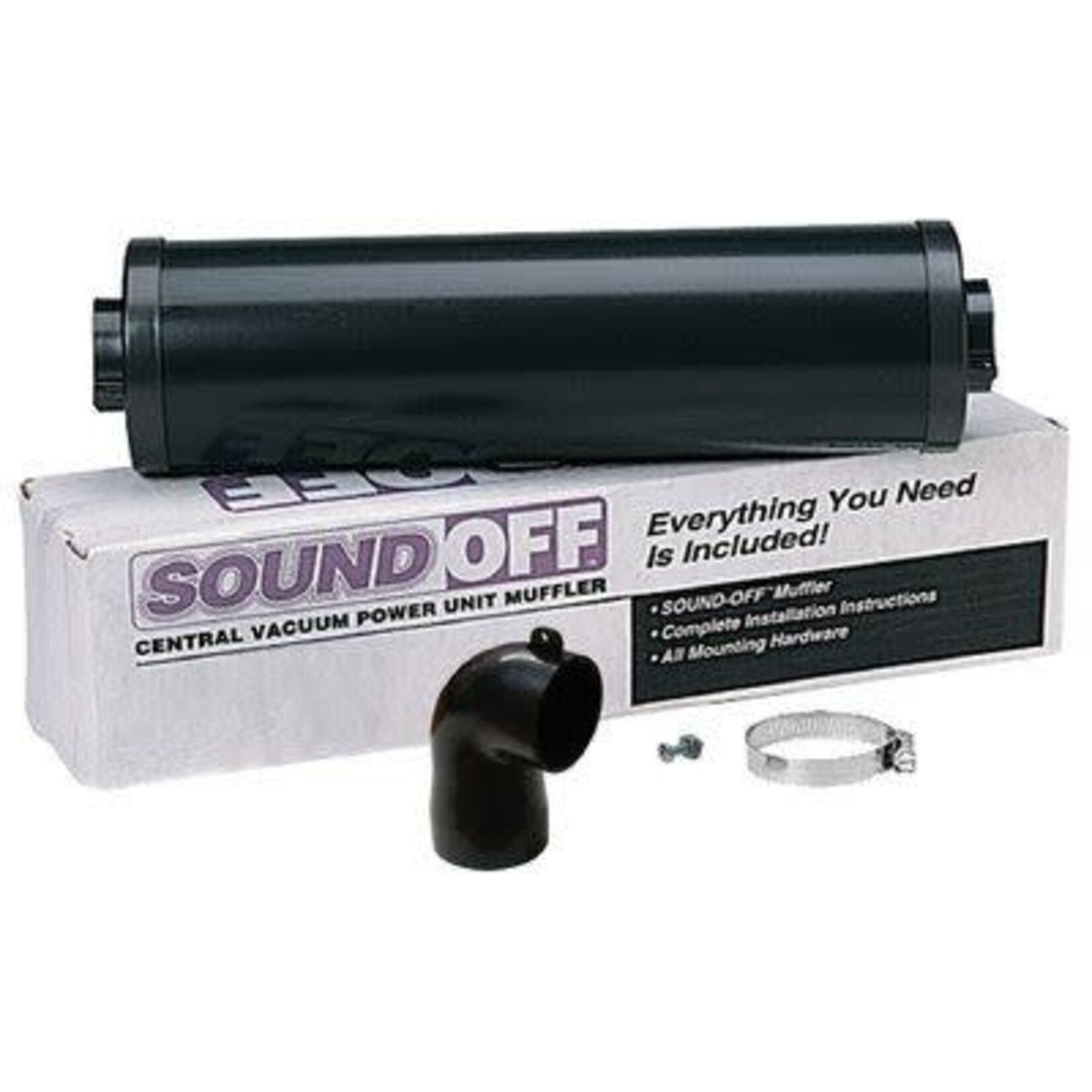 BEAM Central Vacuum Sound Off Exhaust Muffler – Black
