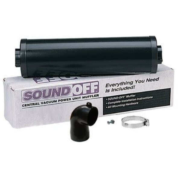 BEAM Central Vacuum Sound Off Exhaust Muffler  Black