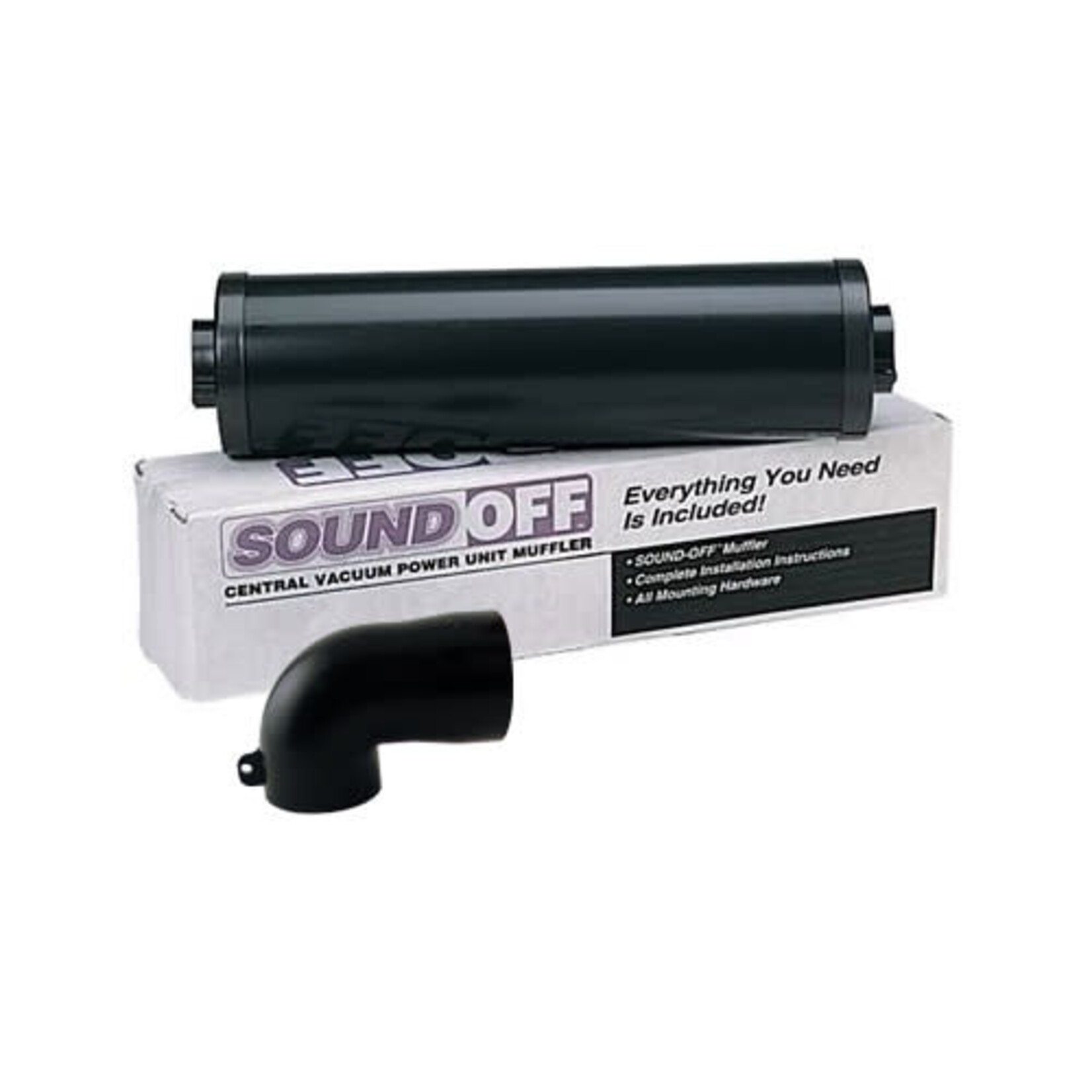 BEAM Central Vacuum Sound Off Exhaust Muffler – Black