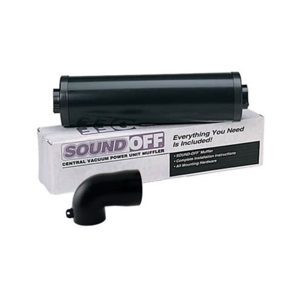 BEAM Central Vacuum Sound Off Exhaust Muffler  Black
