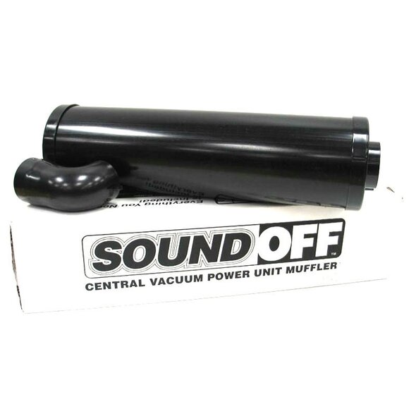 BEAM Central Vacuum Sound Off Exhaust Muffler  Black