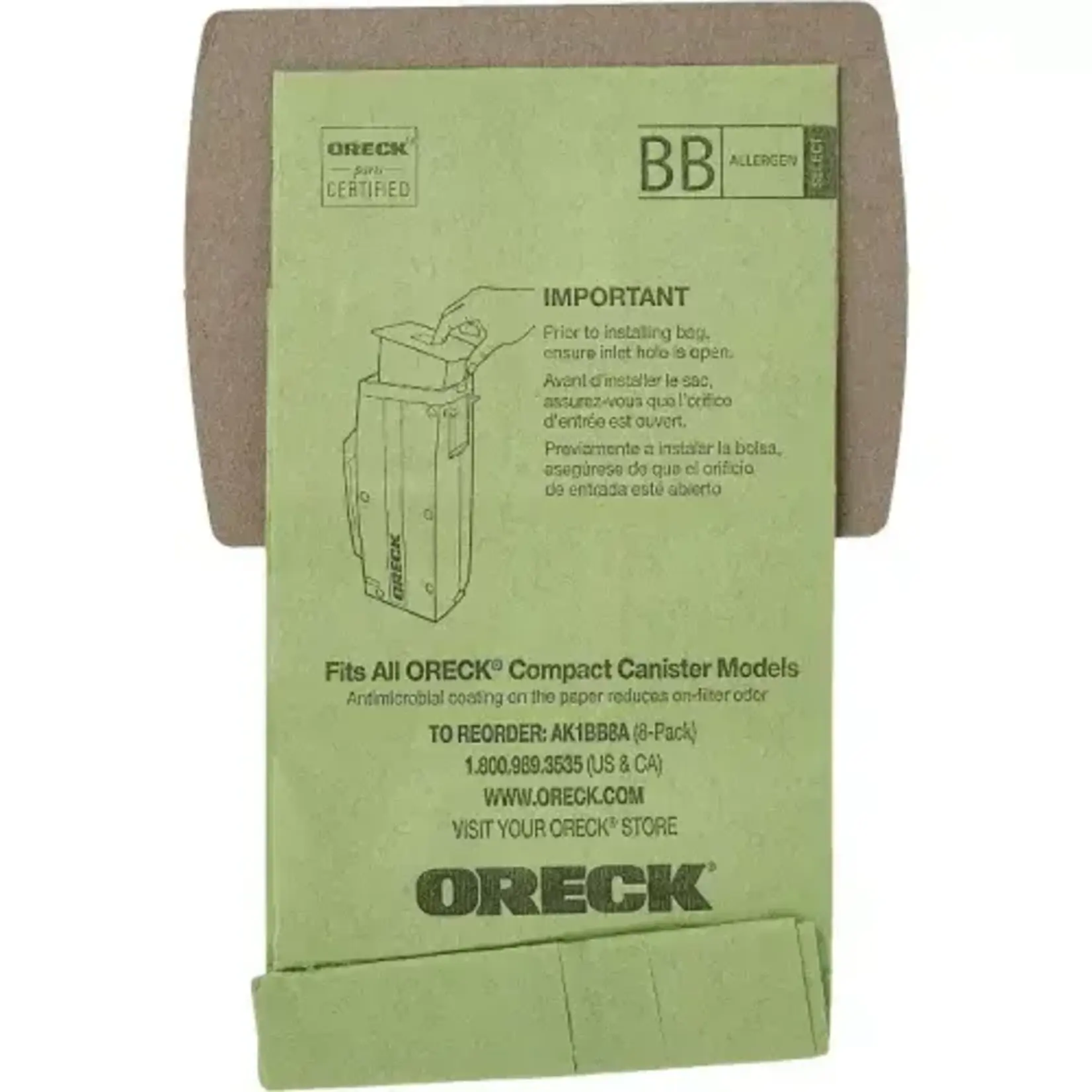 Oreck Oreck Type BB Vacuum Bags - 12 Pack + 1 Filter