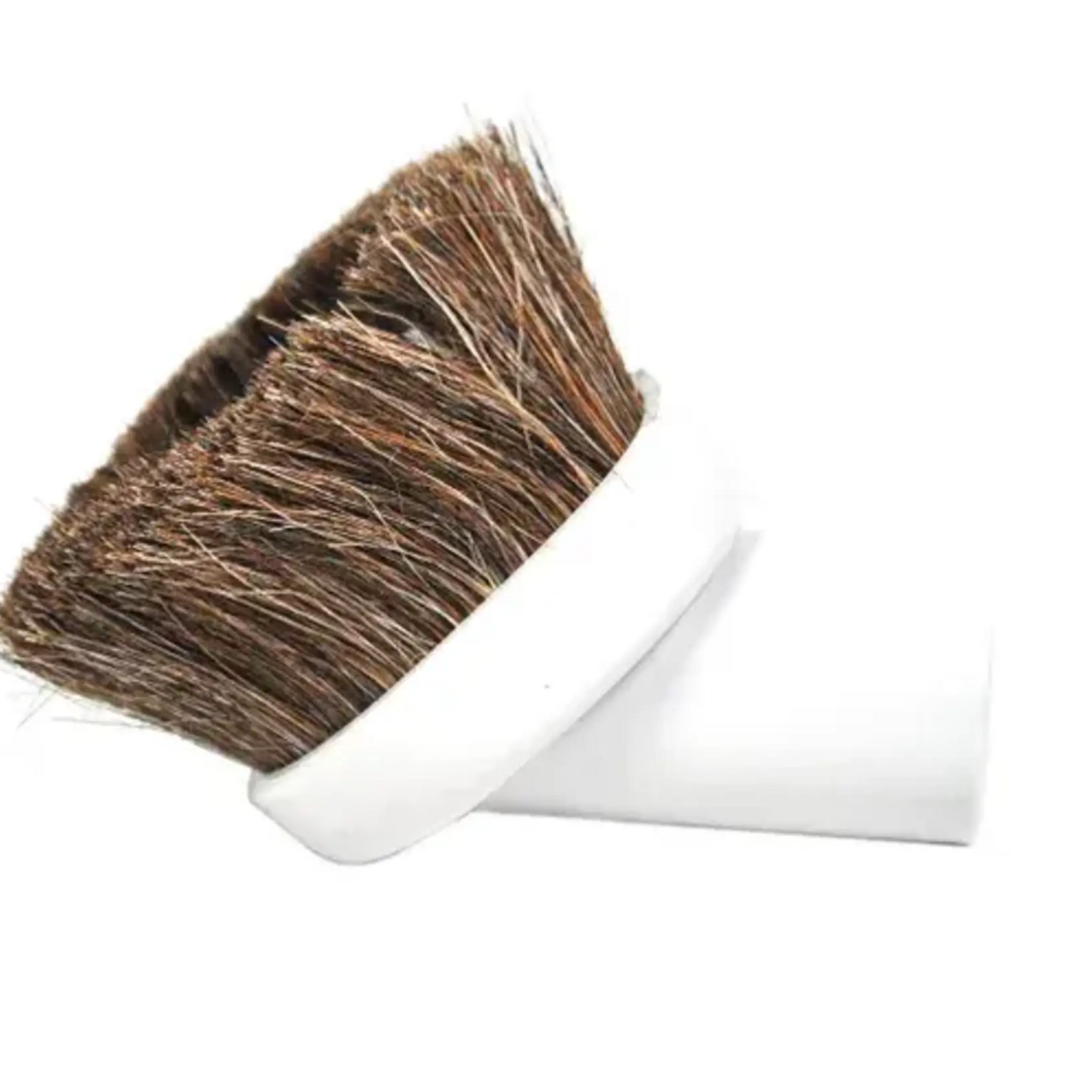 Swiss Boy Central Vacuum Round Horse Hair Dusting Brush for 1.25" Wands - White