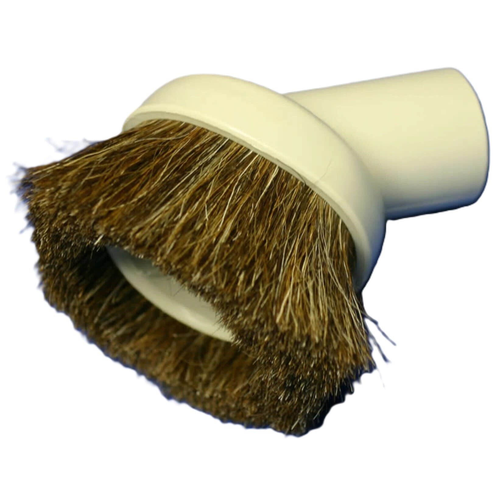 Swiss Boy Central Vacuum Round Horse Hair Dusting Brush for 1.25" Wands - White