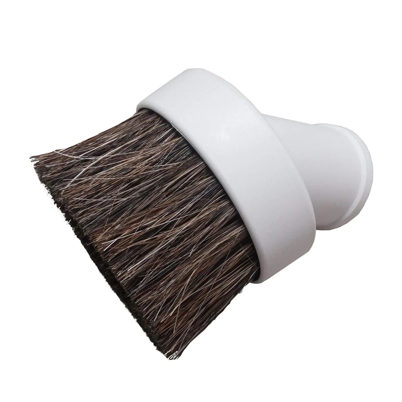 Swiss Boy Central Vacuum Round Horse Hair Dusting Brush for 1.25" Wands - White