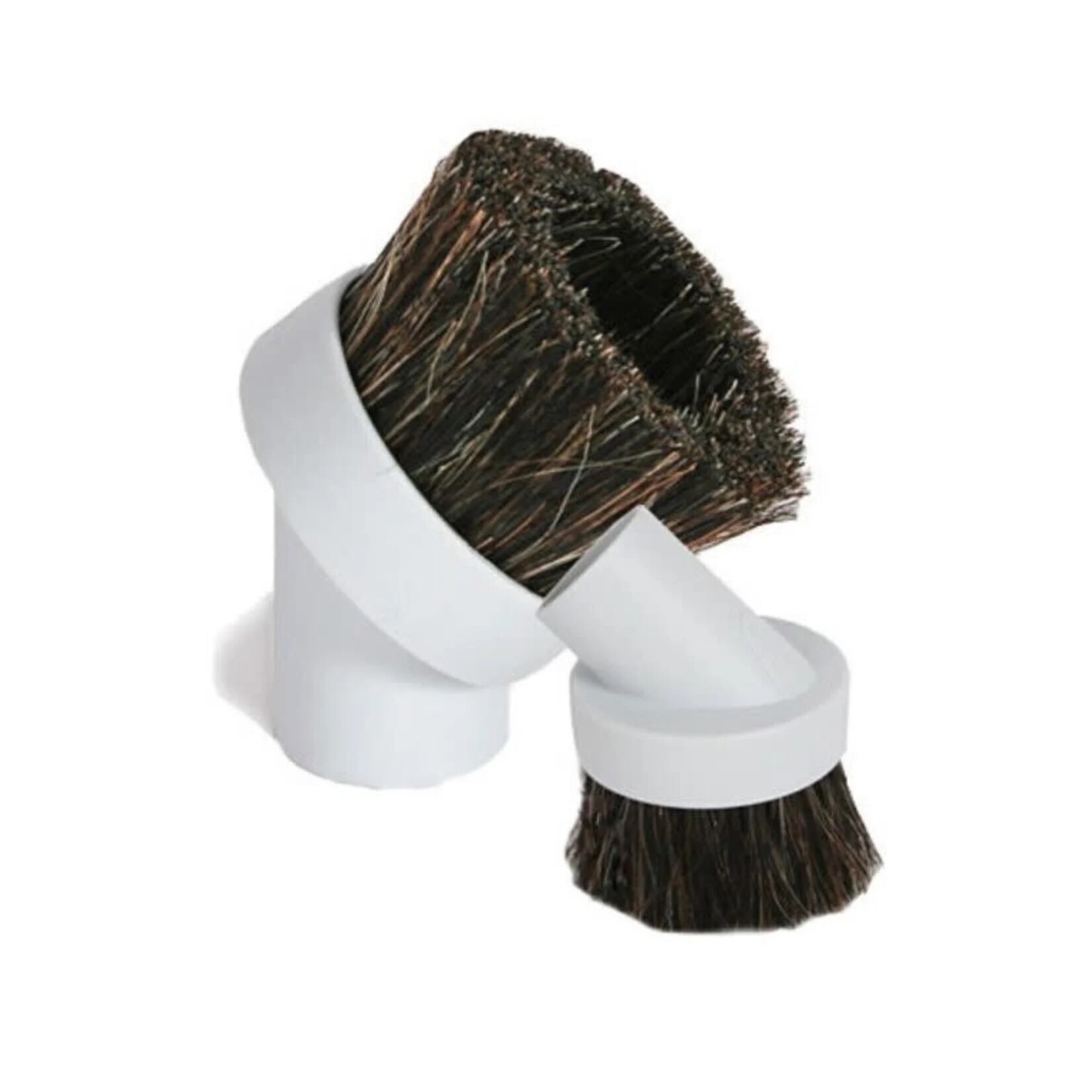 Swiss Boy Central Vacuum Round Horse Hair Dusting Brush for 1.25" Wands - White