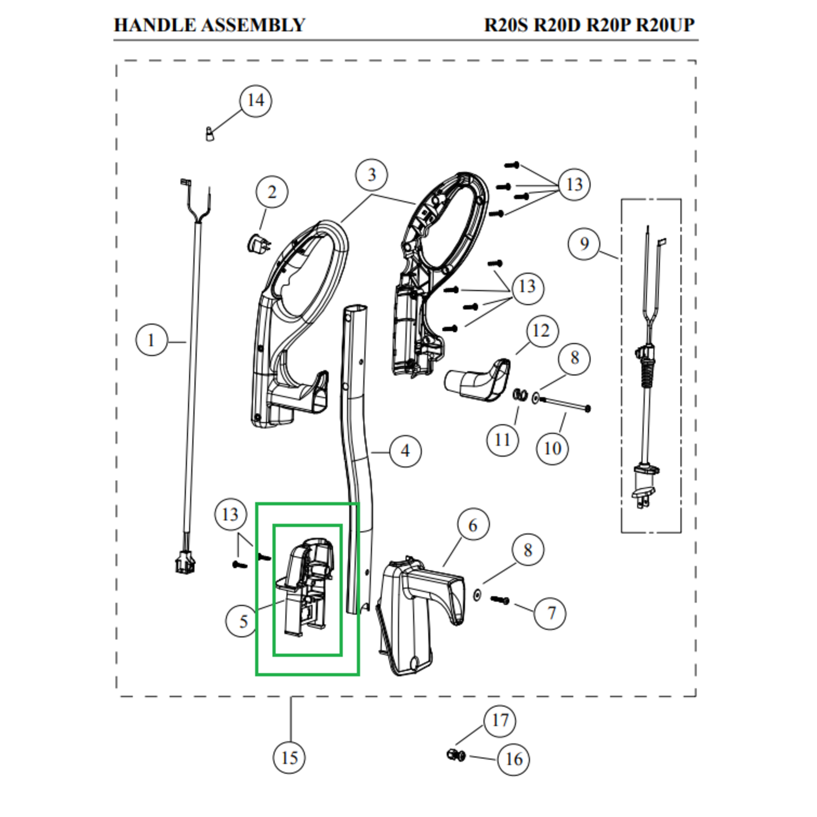 Riccar Riccar Handle Mount Front for R20