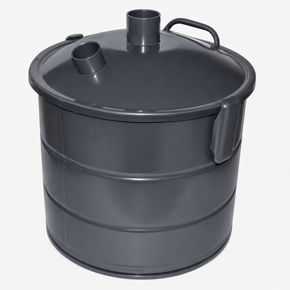 Swiss Boy Lindsay ICC-102 4 Gallon Steel Wet/Dry Central Vacuum Interceptor Can