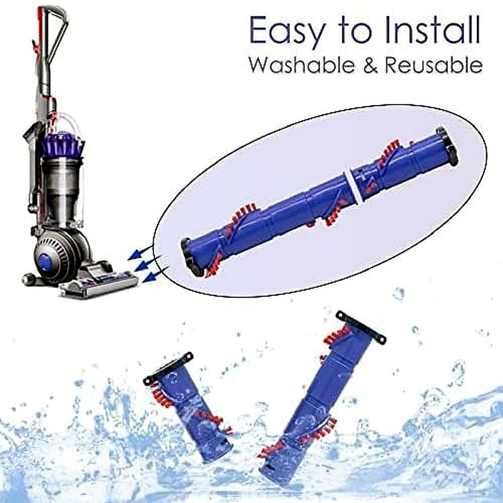 Dyson Dyson 966098-01 Short Tab Brushroll for DC41, DC65, DC66, UP13, UP14