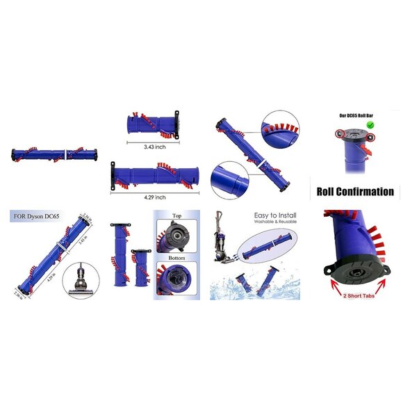 Dyson Dyson 966098-01 Short Tab Brushroll for DC41, DC65, DC66, UP13, UP14