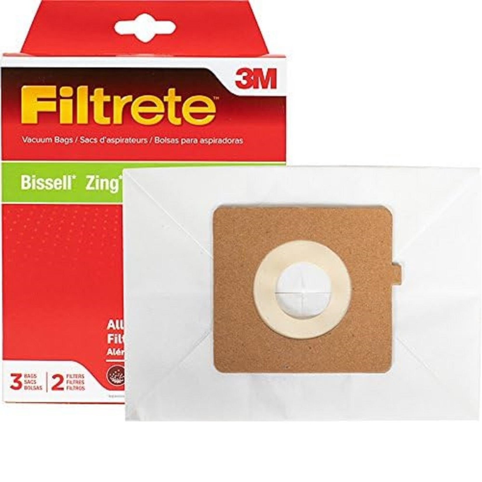 Bissell Bissell 3M Zing 22Q3 Paper Vacuum Bags - 3 Pack & 2 Filters