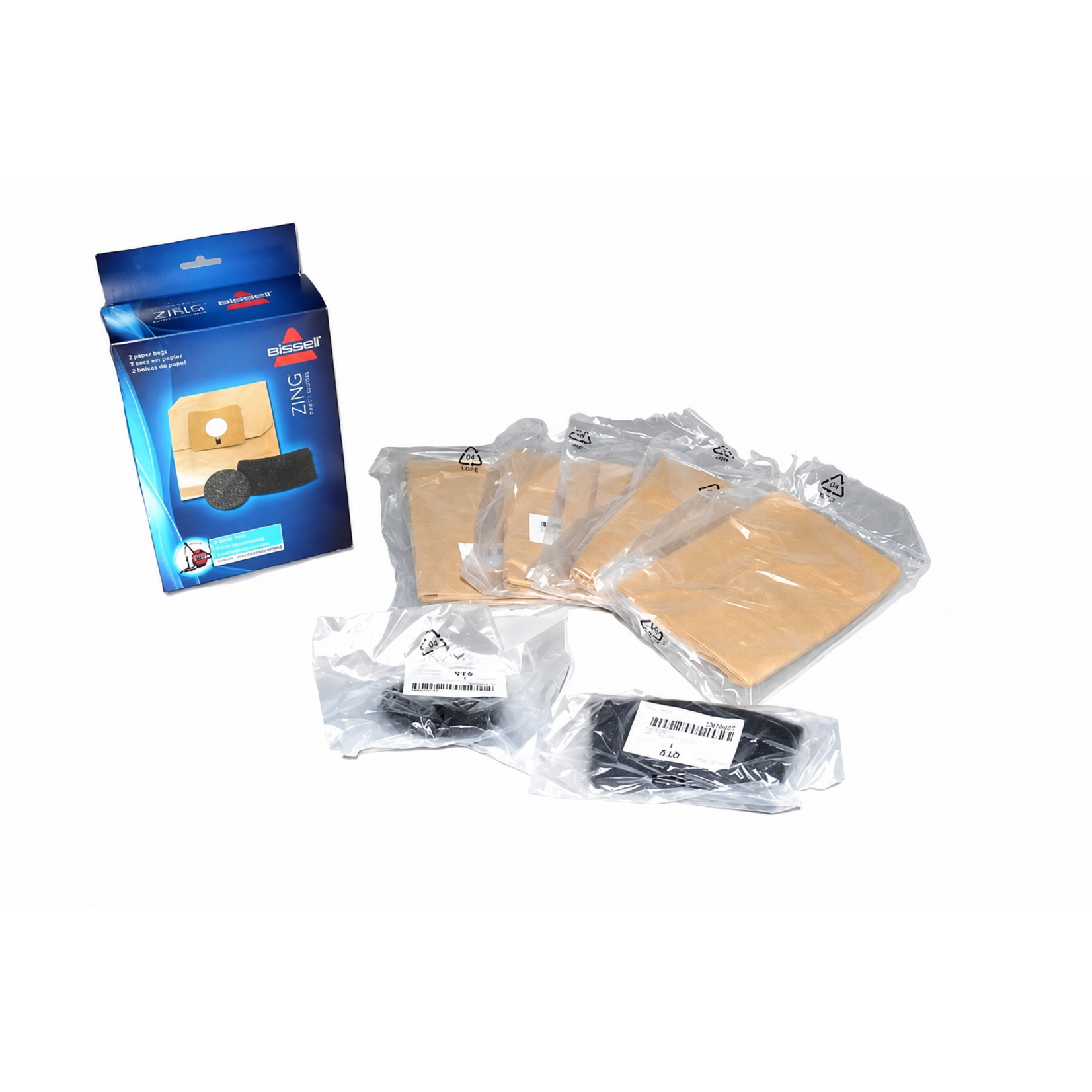 Bissell Bissell 1480 Zing 4122 Vacuum Bags 5 Pack with Pre & Post Filters