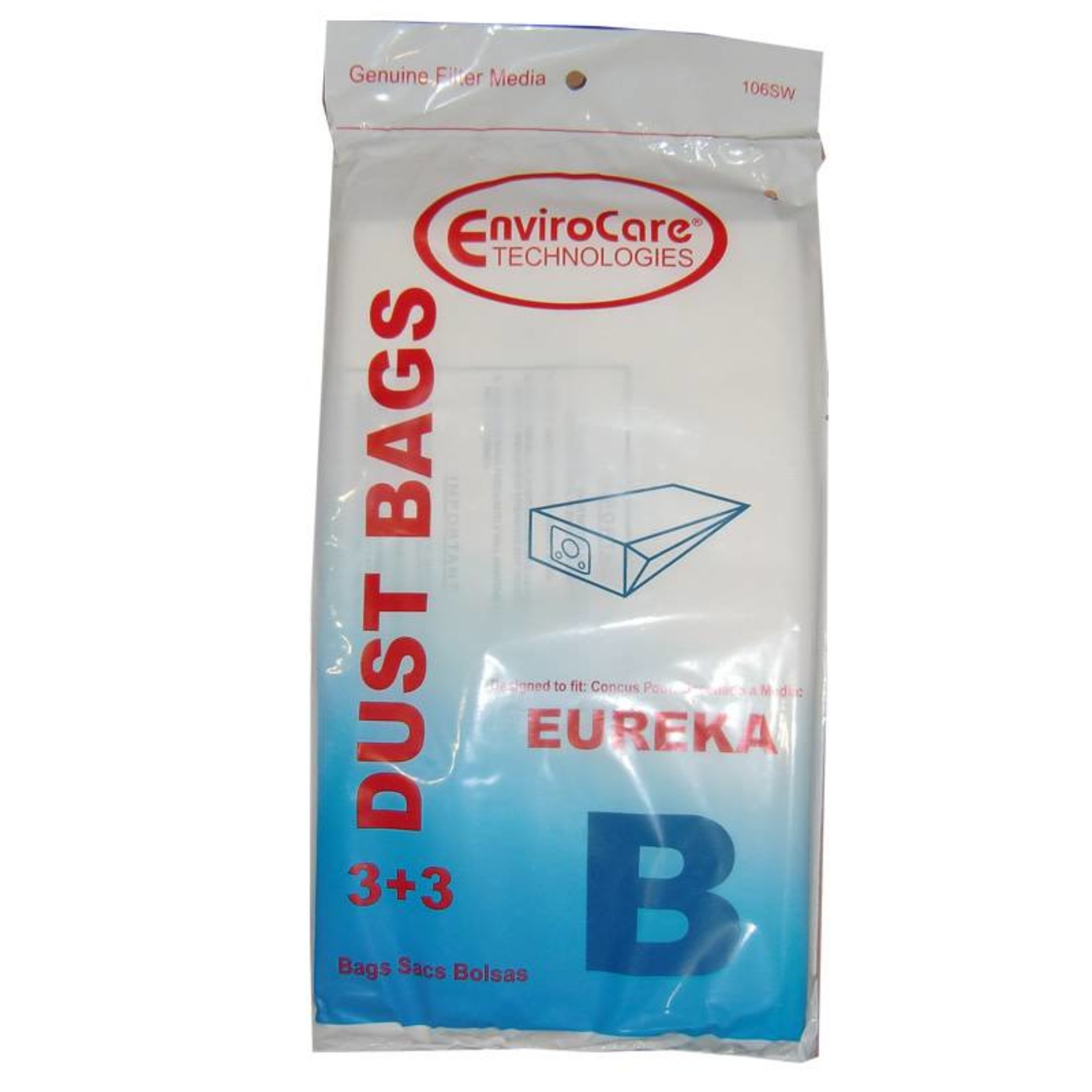 EnviroCare Eureka Style "B, S, & M" Vacuum Bags - 3pk