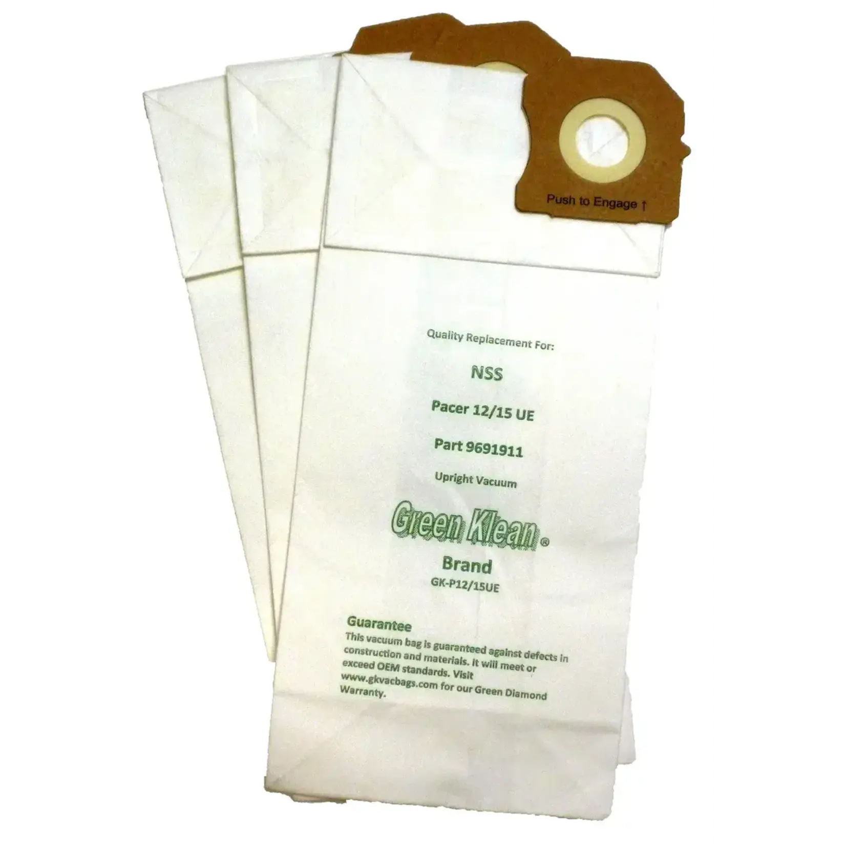 NSS NSS 9691911 Wave-Lok Vacuum Bags for Pacer 12UE/15UE Uprights, 10 Pack