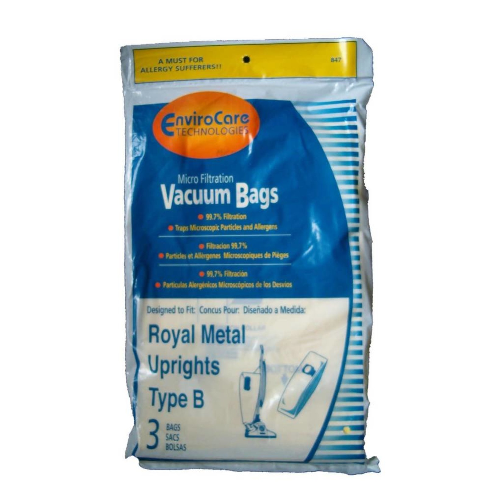 EnviroCare Royal Style "B" Vacuum Bags - 3pk