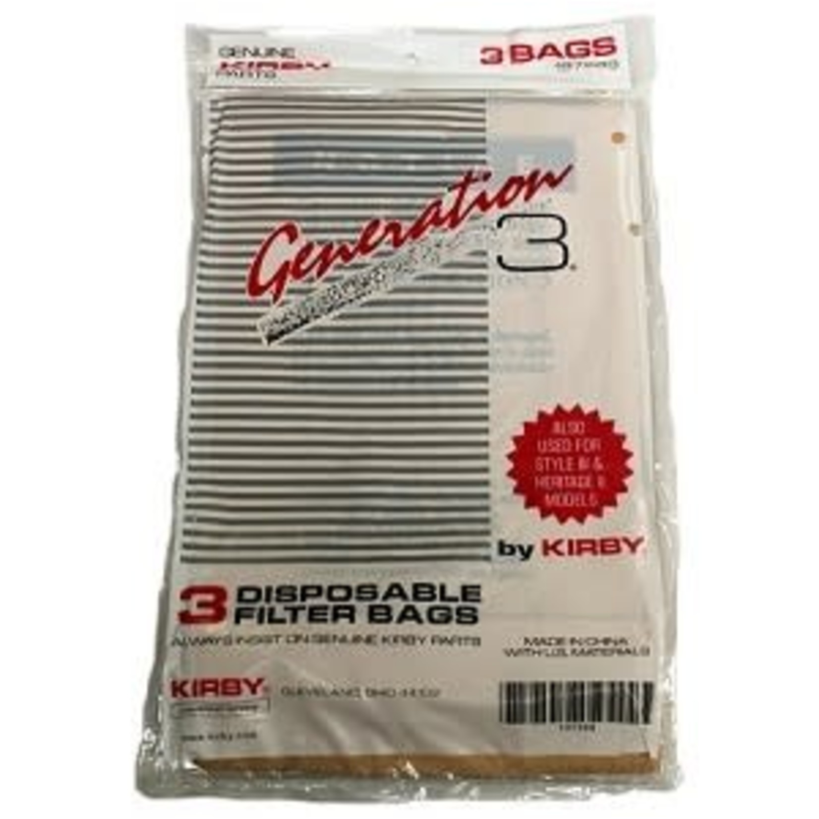 Kirby Kirby Generation 3  Paper Vacuum Bags - 3pk