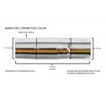 Centec Centec 5" Chrome Steel Collar 3.5cm to 3.7cm