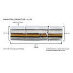 Centec Centec 5-Inch Chrome Steel Collar 3.5cm to 3.7cm