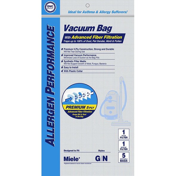 Miele DVC Miele Style "GN" Bag (5pk + 2 Filter)