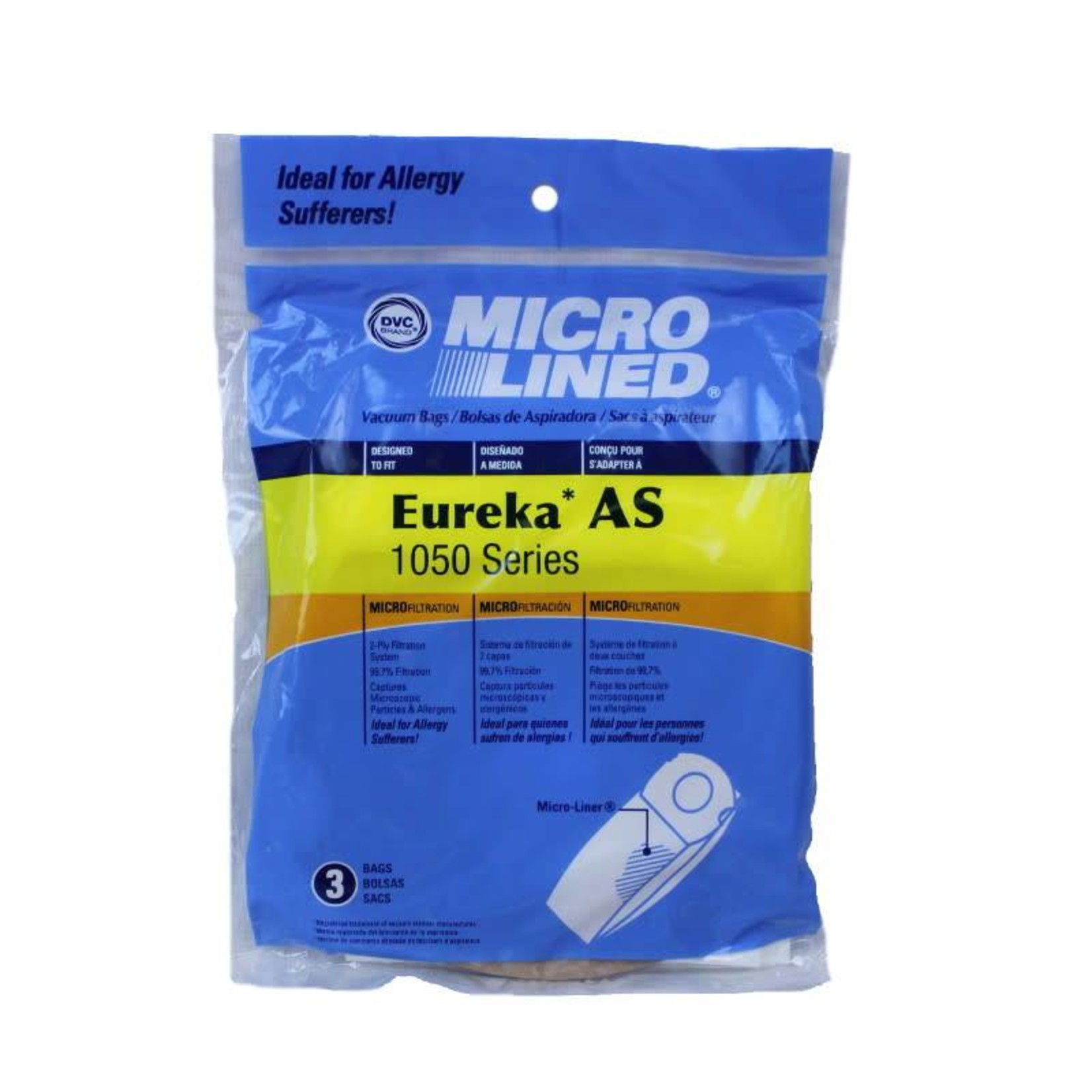 DVC Eureka Style "AS" Vacuum Bags - 3pk