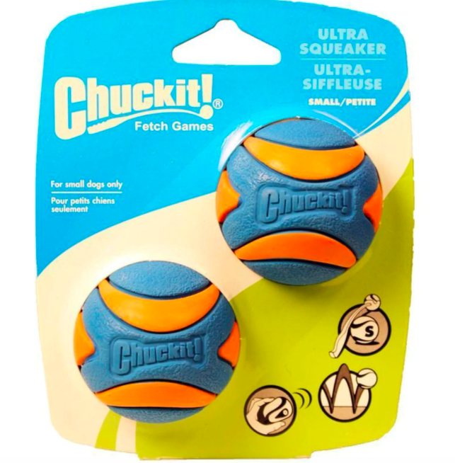 Chuckit! Chuckit 2 Pack Small Ultra Squeaker Dog Toy