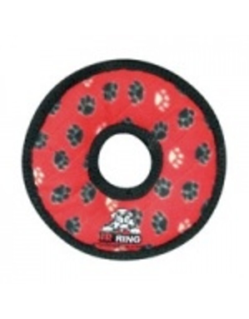 Tuffy's Tuffy Jr Red Paw Ring Dog Toy