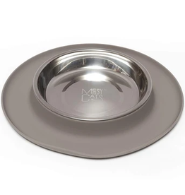 Messy Mutts Messy Cat Feeder Gray Silicone