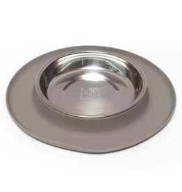 Messy Mutts Messy Cat Feeder Gray Silicone