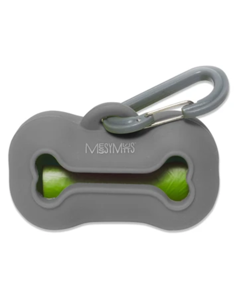 Messy Mutts Silicone Wastebag Holder Gray