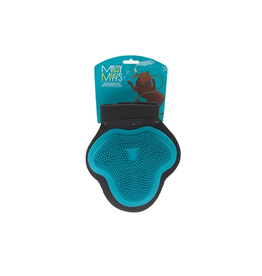 Messy Mutts Silicone Grooming Glove Blue