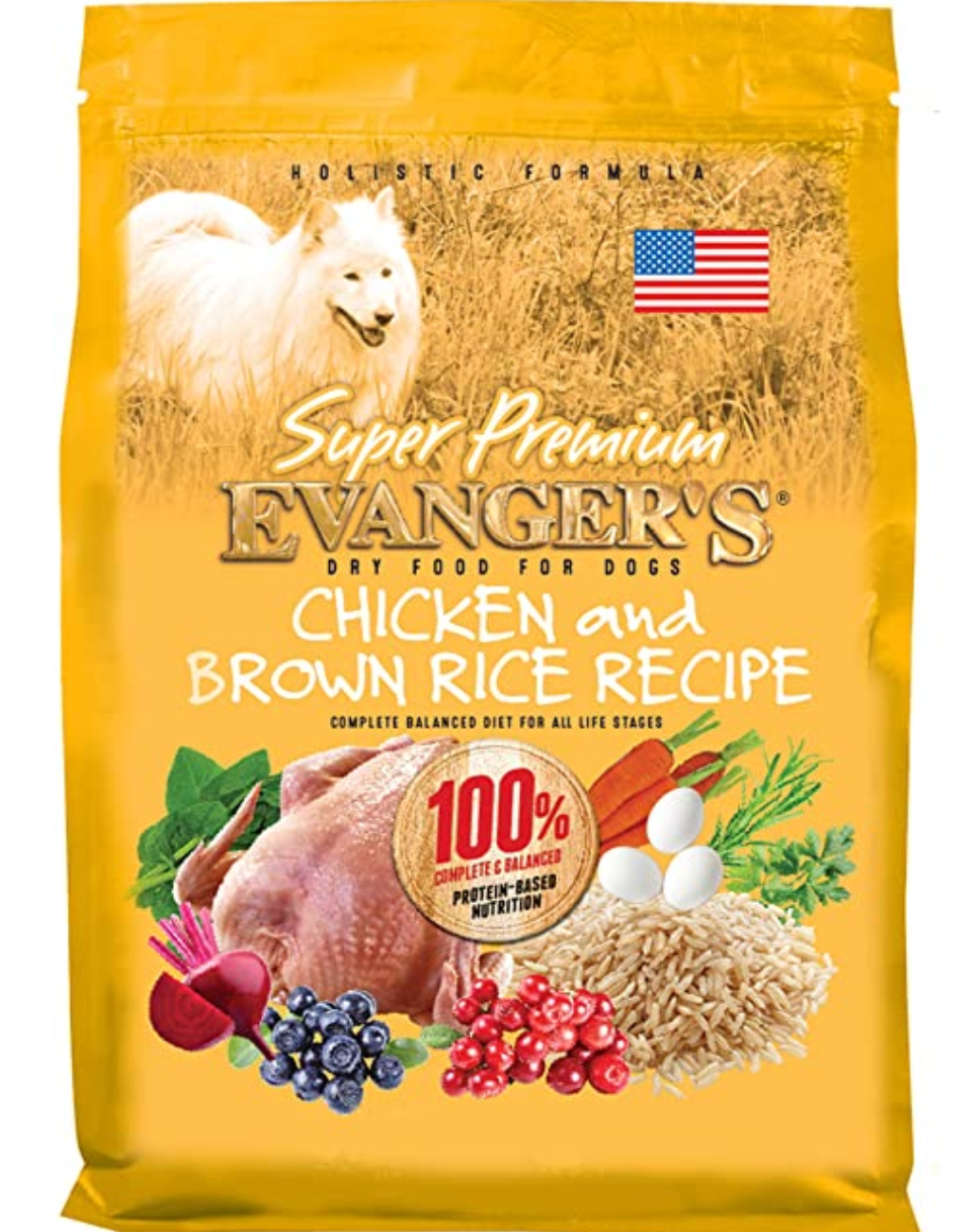 EVANGERS Evangers   Chicken with Brown Rice Dry Dog Food – 4.4#