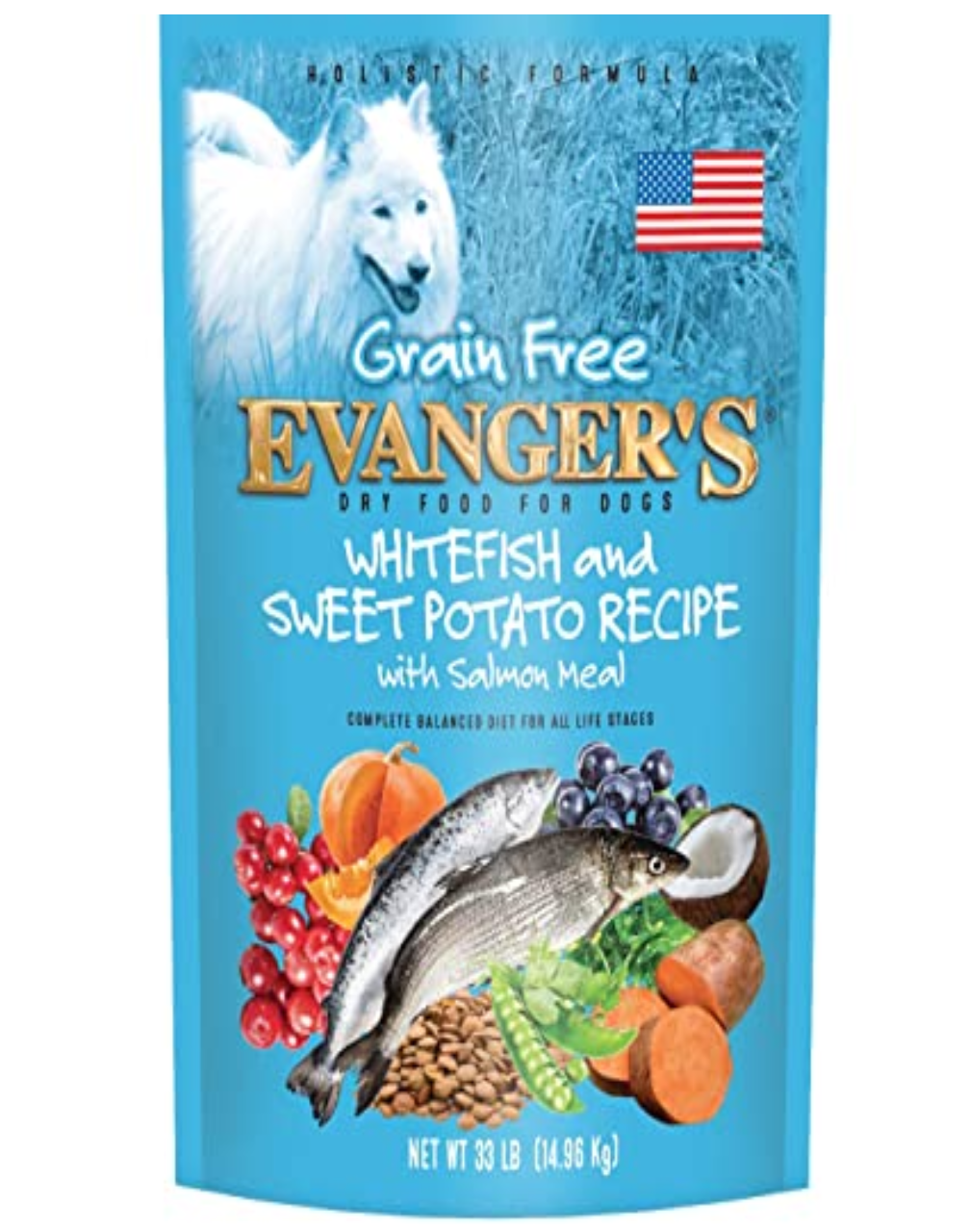EVANGERS Evangers WhiteFish/Sweet Potatoes Dry Dog Food 33lb