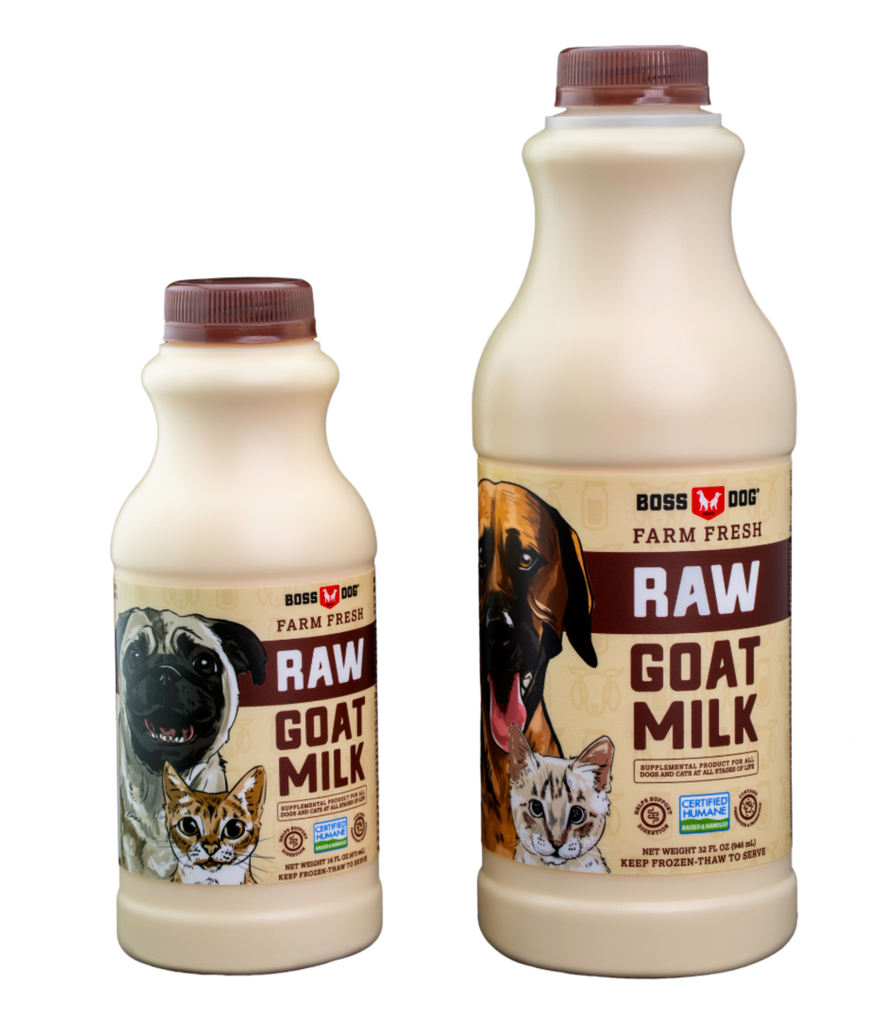 Boss Nation Brands Inc. Frozen Raw Goat Milk 6/ 32 oz