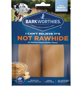 Barkworthies Barkwworthies Small 2 Pack Not Rawhide Peanut Butter Rolls Dog Treats