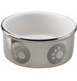 ETHICAL Spot Ceramic Dish  Titanium Paw Dog Bowl 5"