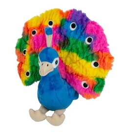 Tall Tails Tall Tales Plush Squeaker Peacock  Dog Toy 9"