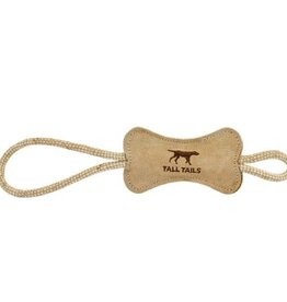 Tall Tails Tall Tales Natural LeatherBone Tug 12" Dog Toy