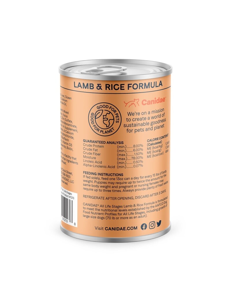 Canidae Canidae Lamb & Rice Canned Dog Food 13oz *12