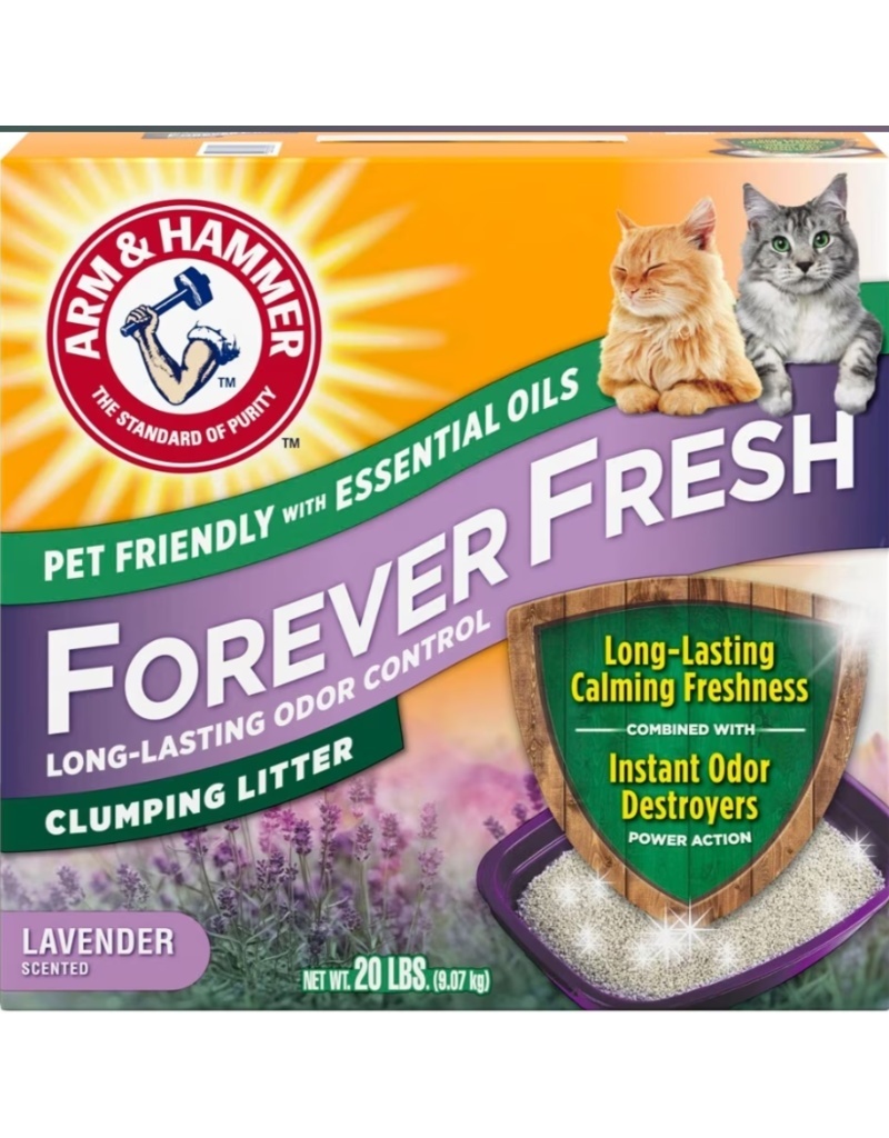 Lavender clumping top cat litter