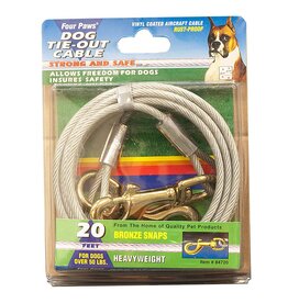 Four Paws Heavy Tie Out Cable 20' Silver