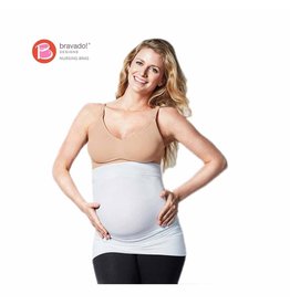 Bravado Belly and Back Pregnancy Support Band White