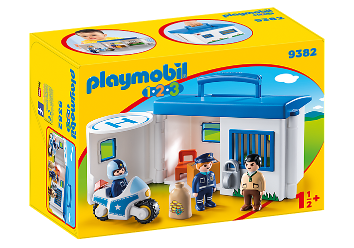 Playmobil 1.2.3 Take Along Police Station