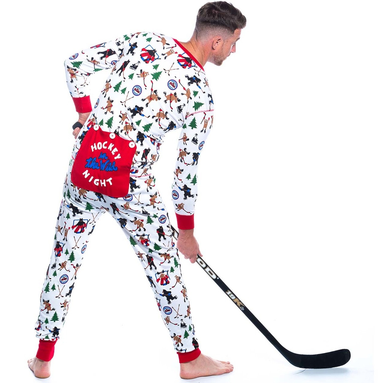 Hockey Night In The Wild Adult Union Suit