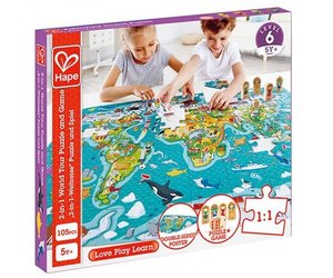 Puzzle E Giocco Hape Mappamondo 2 In 1