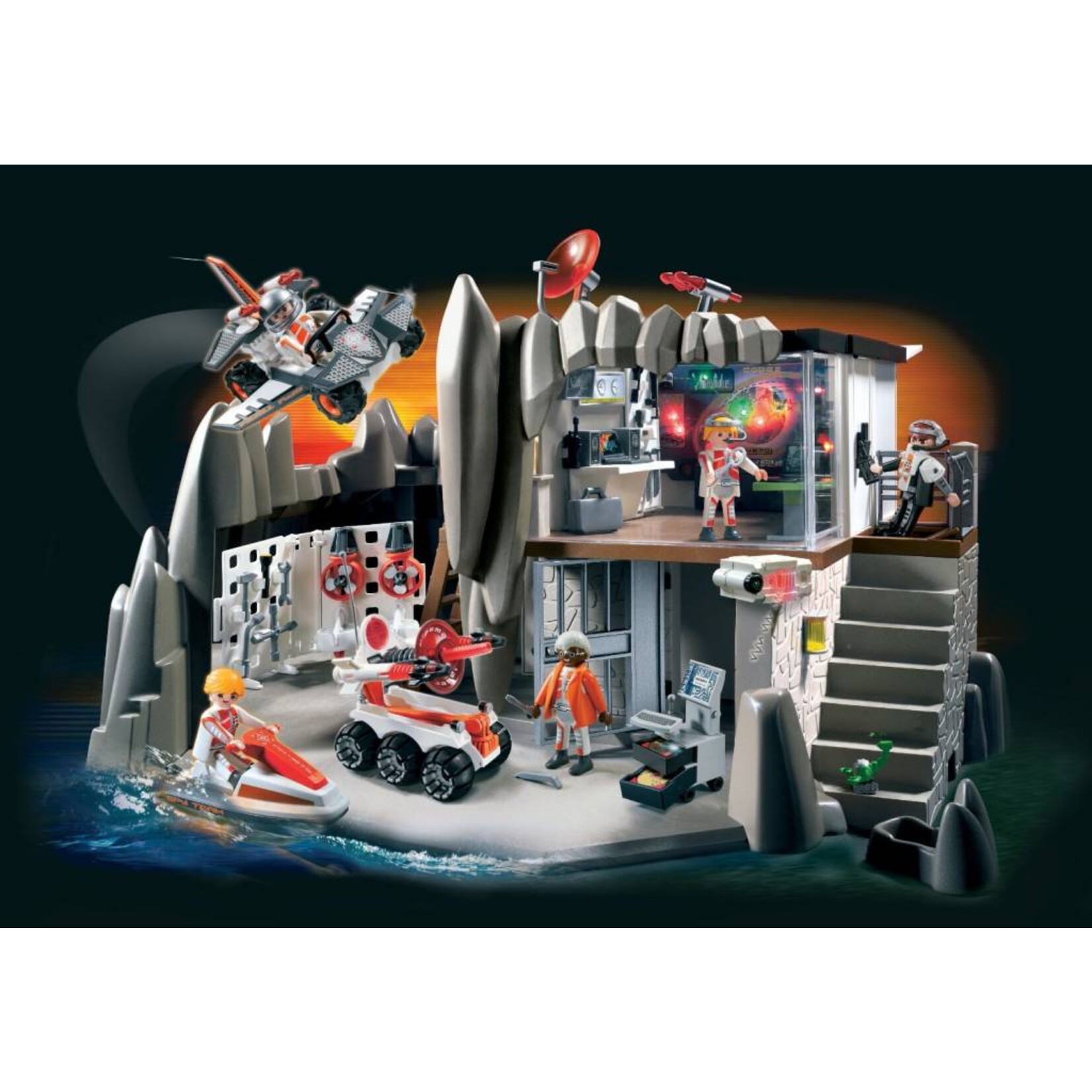 Playmobil Secret Agent Headquarters with alarm system