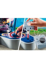 playmobil spinning spaceship ride with lights