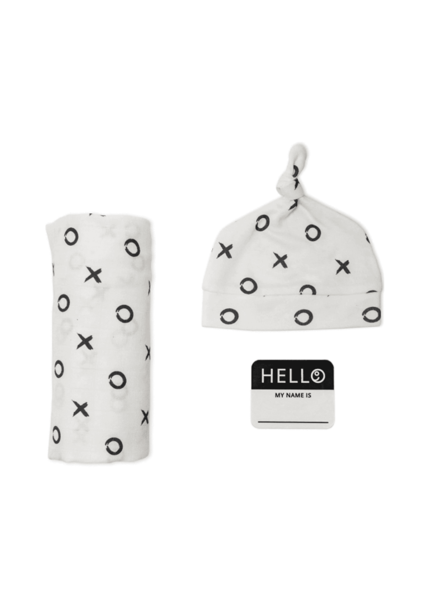 Lulujo Hello World Blanket+Hat - XO